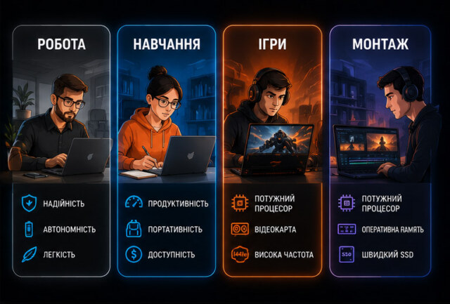 Jak dobrze wybrać laptop do pracy, nauki, gier i montażu